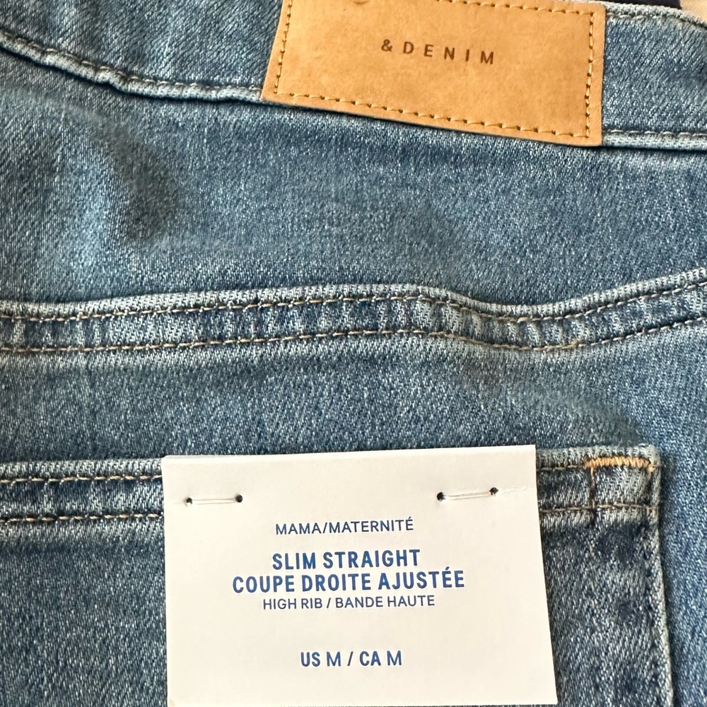 H&M Women's Maternity Straight Leg Jeans - Dark Blue - Picture 5 of 6